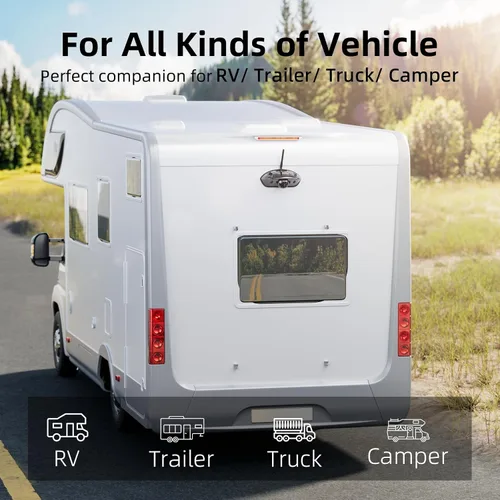 Vista 2 de eRapta Sistema inalámbrico de cámara de respaldo RV para Furrion con monitor de 5 pulgadas 1080P, 1 cámara trasera, visión amplia, grabación