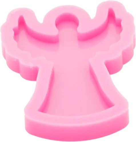 Vista 5 de Angel Wings Molde de silicona con forma de ángel brillante brillante para carretes de insignias de 1.5 pulgadas/1.5 in, molde de resina epoxi