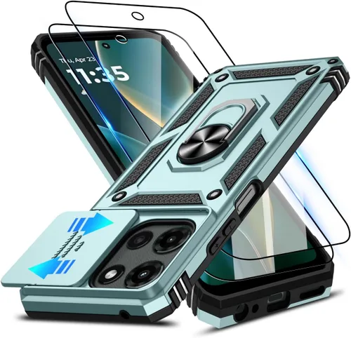 Vista 198 de ATUMP for Moto G-Play-2024 Case with Camera Lens Cover & HD Screen Protector(2 Pcs), [10FT Military Grade Drop Protection] Magnetic Ring Holder