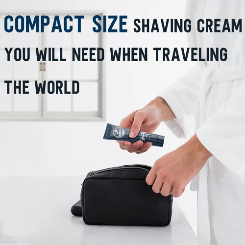 Vista 3 de Crema de afeitar para hombre, 8 piezas, juego de regalo de crema de afeitado de viaje, kit de crema de afeitar de lujo para hombre, regalo único