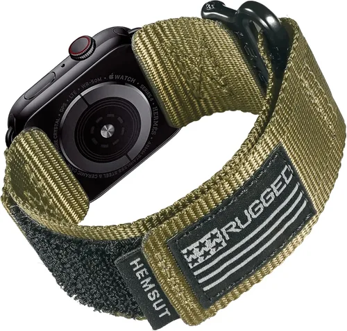 Vista 16 de Hemsut Compatible con Correa de Apple Watch, Correa Deportiva de Nylon Super Resistente con Diseño de Bucle Tejido para iWatch