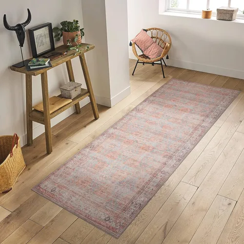 Vista 121 de GLN Rugs Traditional Collection - Alfombra de felpilla lavable a máquina, tradicional lavable, antideslizante, alfombra de felpilla de pelo corto