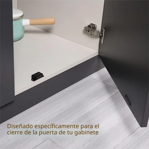 Vista 6 de Mousike Imanes para gabinete de 30 libras de color negro con fuerte imán para cocina, armario, armario, puerta, cajón, pestillo paquete de 4