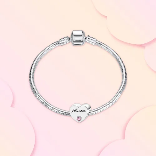 Vista 2 de Annmors Family Charm Love your Dad Mon Sister Infinity Charm fits Bracelets, 925 Sterling Silver-Lucky Charm for Woman Pendant Bead, Jewelry Beads