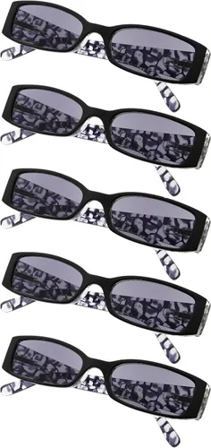 Vista 5 de Paquete de 5 lentes de lectura con diseño floral para mujer, incluye lectores de sol