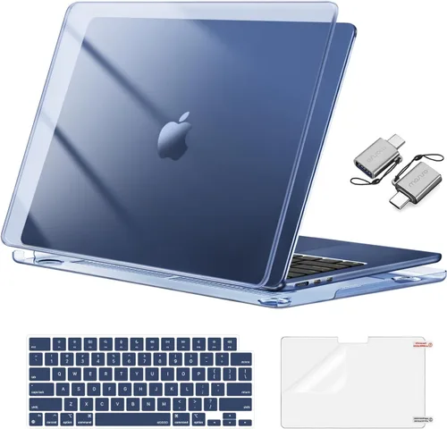 Vista 45 de Mosiso Funda para MacBook Air de 13 y 13.6 pulgadas, 2024, 2023 y 2022, M3 A3113, M2 A2681, Touch ID, carcasa rígida, cubierta de teclado, protector
