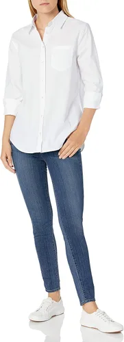 Vista 4 de Tienda Essentials - Camisa de popelina de manga 34 para mujer