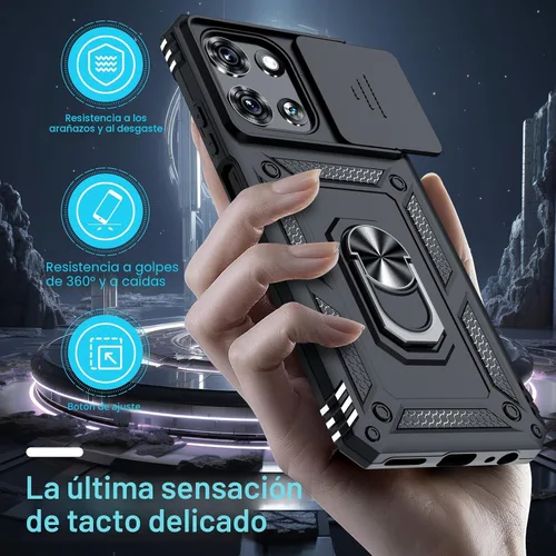 Vista 7 de Funda para Moto G Power 5G 2026/2025 Funda integrada para cámara deslizante negra