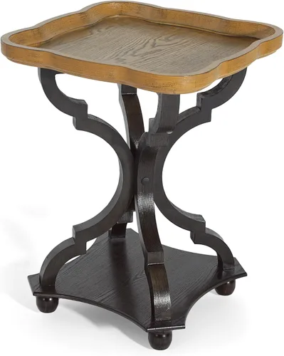 Vista 32 de Wood End Table Side Table Nightstand with 2 Drawer & USB Ports & Outlets 11.81in-brown