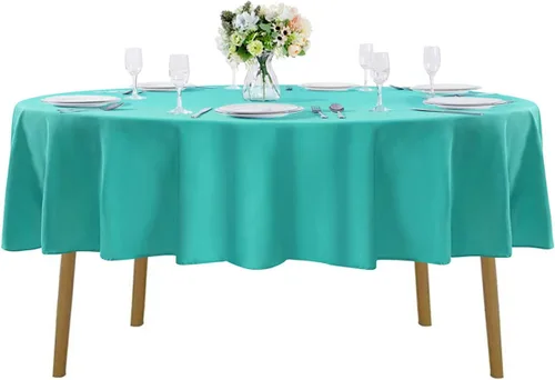 Vista 106 de Mantel rectangular de tela de poliéster lavable de 60 x 120 pulgadas, para decoración de bodas, fiestas, comedores, banquetes