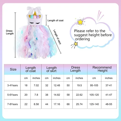 Vista 5 de Vestido tutú para niñas con capas de organza y sauces, traje de cumpleaños, vestido de fiesta de tul con lentejuelas para Pascua, cumpleaños