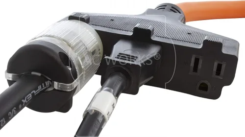 Vista 5 de AC WORKS [TT30W515] 10/3 TT-30P RV/Generator 30Amp Plug to Tri-Outlet Adaptador 5-15R (25FT Tri-Outlet)