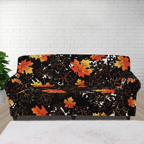 Vista 38 de Horeset Fundas elásticas para sofá con diseño de flores otoñales, lavables para sofá de 2 cojines, funda protectora para mascotas y perros