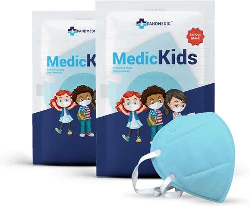 Vista 3 de PandMedic Máscara facial para niños Mascarilla cómoda para niños Mascarillas faciales para niños
