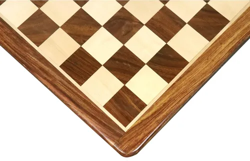 Vista 11 de RoyalChessMall-17 - Tablero de ajedrez de madera con incrustaciones, palisandro dorado y madera de arce, cuadrado de 1.772 in