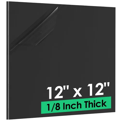Vista 13 de Hoja de plástico ABS de 1/8 pulg. de grosor (3 mm) - 12" x 8", tablero termoplástico rígido impermeable negro para letreros, manualidades, proyectos