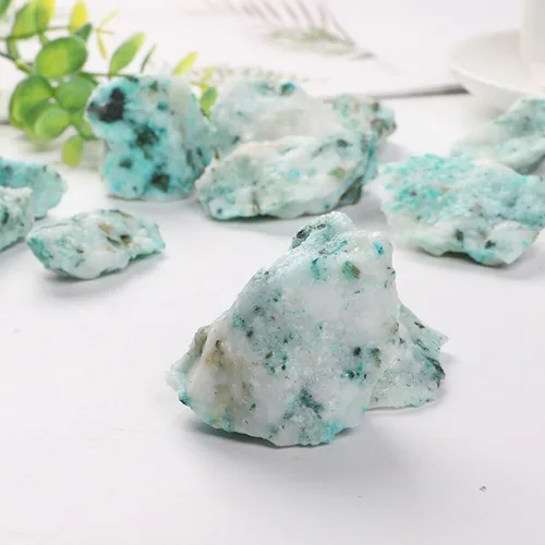 Vista 5 de AtkitS Piedra fénix natural, alumbre, malaquita con lapislázuli para hacer joyas, muestras minerales para decoración del hogar