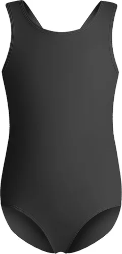 Vista 2 de Phineein Leotardos de gimnasia para niñas con espalda cruzada, sin mangas, para ballet, danza, elegante, cruzado