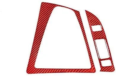 Vista 3 de YIWANG Consola central de coche de fibra de carbono real, marco de cambio de marchas, 2 piezas para BMW M3 M4 F80 F82 F83 2014-2018 conducción a