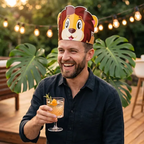Vista 7 de chiazllta 12 sombreros de safari de la selva para cumpleaños, coronas de papel, zoológico, animales, fiestas, diademas para niños, accesorios