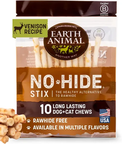 Vista 12 de Earth Animal No Hide Stix - Palitos masticables para perros sin cuero crudo, 10 unidades de carne de res