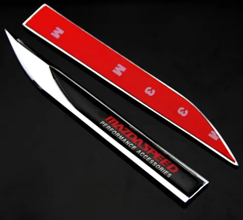 Vista 2 de 2 calcomanías de lujo MAZDASPEED para guardabarros laterales de coche, emblema metálico