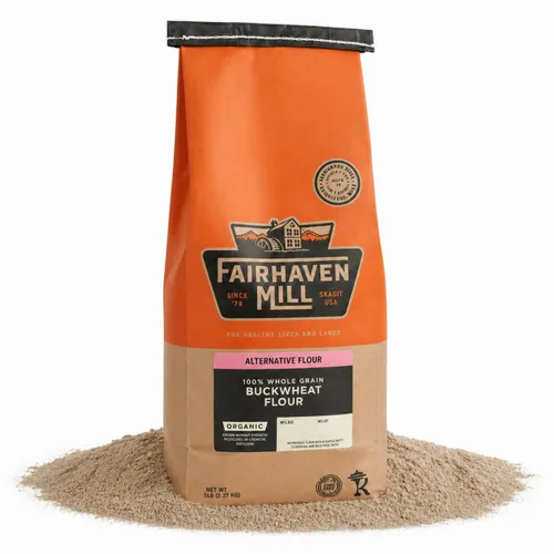 Vista 12 de Fairhaven Mill Harina de trigo sarraceno orgánico, 2 libras Grano entero, naturalmente sin gluten, certificado orgánico USDA, cultivado y molido