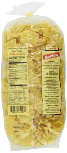 Vista 3 de Bechtle Mini-Lasaña - Fideos tradicionales de huevo alemán, 17.6 onzas