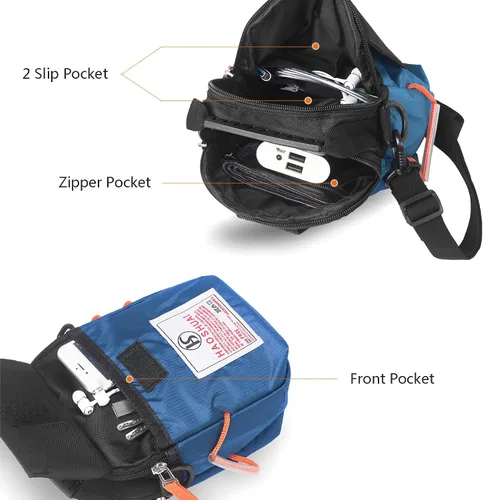 Vista 4 de JAKAGO Bolso de hombro impermeable pequeño Messenger Cross Body Bag para tableta al aire libre