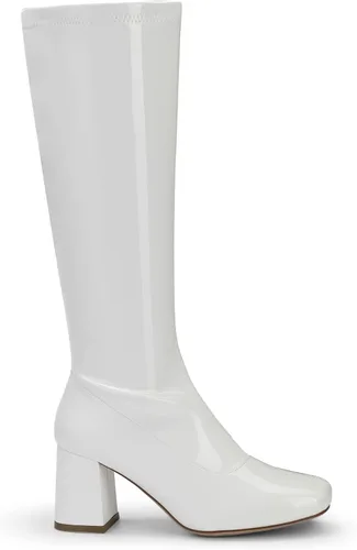 Vista 2 de DREAM PAIRS Botas Gogo para mujer, punta cuadrada, botas altas hasta la rodilla para mujer