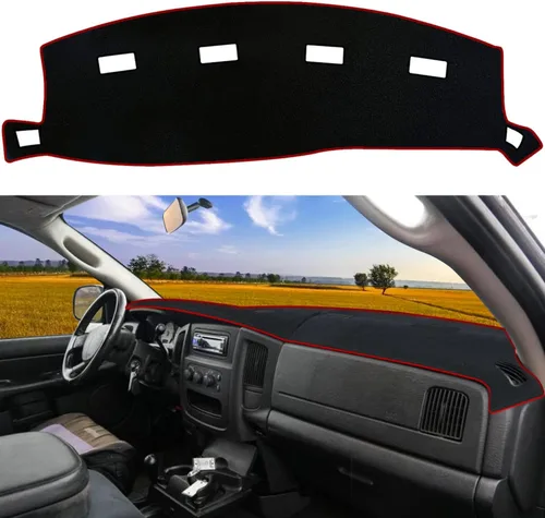 Vista 19 de Funda para tablero personalizada Compatible con Dodge Ram 1500 2019-2023 Antideslizante Decoración interior Protector de rayos UV y resplandor