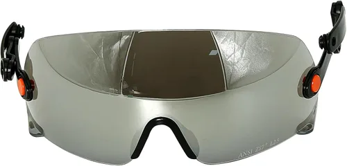 Vista 9 de Anteojos de seguridad ANSI Z87, accesorios de visera de casco duro de construcción OSHA, protector de ojos transparente y tintado integrado