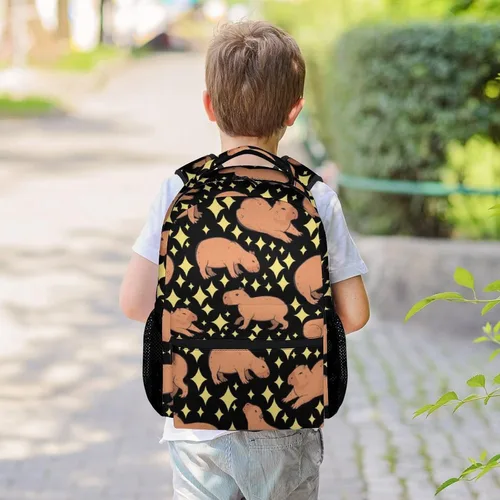 Vista 2 de Mochila para niñas, mochilas escolares para niños y niños, bonita bolsa de libros de animales de 17 pulgadas, bolsas para niñas para escuela