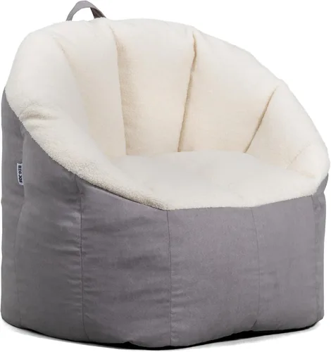 Vista 36 de Big Joe Milano - Silla de Puf con Cuero Montana Negro Vibe