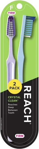 Vista 2 de Reach Crystal Clean Cepillo de dientes, firme, varios colores (paquete de 18)