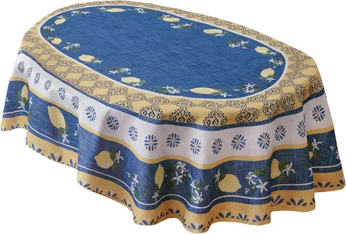 Vista 8 de Home Bargains Plus Servilletas cuadradas de tela, juego de 8 servilletas, jardín de limón azul, para interiores y exteriores, resistentes a