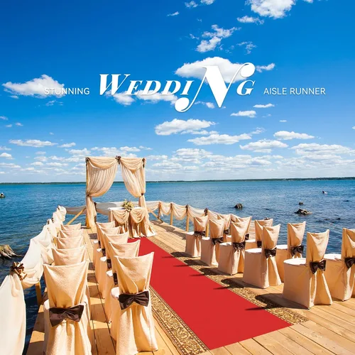 Vista 7 de EZLucky Corredor de Alfombra Roja para Fiestas, 2.6 x 15 pies, Tela No Tejida de Fieltro de 130 GSM, Alfombra Roja de Hollywood para Eventos