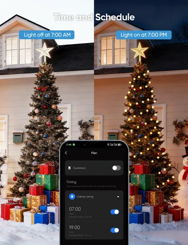 Vista 4 de APPECK RGBW - Guirnalda de luces navideñas de 66 pies, 200 luces, control de aplicación