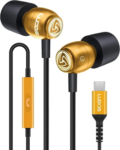 Vista 11 de Auriculares con cable Ludos Clamor, auriculares intraaurales, 5 años de garantía, auriculares con micrófono, auriculares con aislamiento de ruido