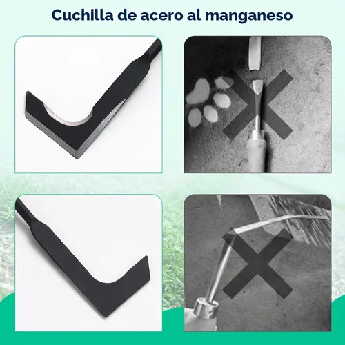 Vista 4 de Desbrozadora de grietas, herramienta manual de desmalezado de grietas de 29 pulgadas de largo, extractor de malas hierbas para tablas