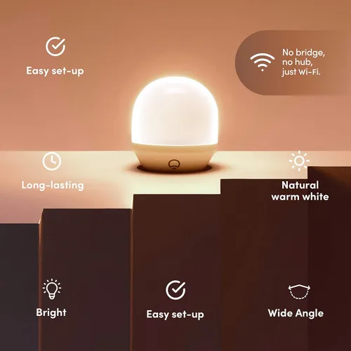 Vista 11 de [Usado] LIFX - Bombilla LED inteligente WiFi blanca A19, regulable, no requiere concentrador, funciona con Alexa y Apple Home Kit, Hey Google, 2700K