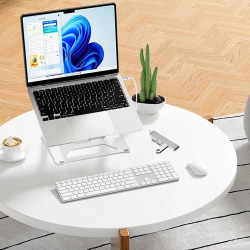 Vista 3 de QAJOPFN 4 puertos USB C a USB Hub, adaptador de aluminio tipo C a USB A 3.0, extensor USB Plug and Play para MacBook Pro/Air, laptop, teclado y mouse