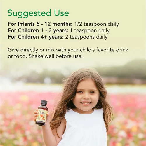 Vista 7 de ChildLife Essentials Liquid Zinc Plus para niños y niños pequeños, suplemento líquido, gluconato de zinc y cobre para apoyo inmunológico, minerales
