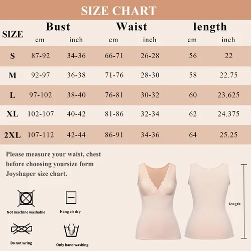 Vista 6 de JOYSHAPER Ropa interior térmica para mujer, con forro polar, sin mangas, cálida, capa base, chaleco de invierno