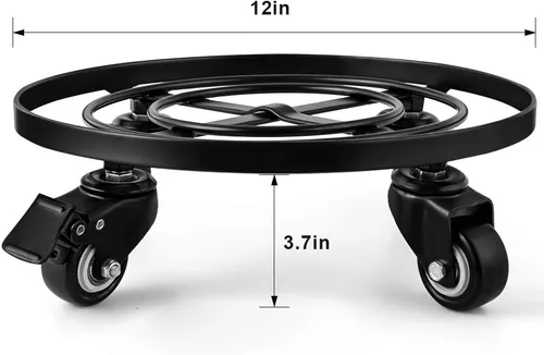 Vista 2 de Carrito para plantas de metal de 14”.