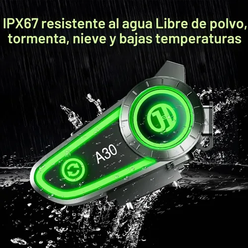 Vista 4 de Auriculares Bluetooth para Motocicleta con Cancelación de Ruido, Casco Bluetooth con Bluetooth 5.3 Integrado y Adecuado para la Mayoría de Cascos