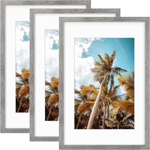 Vista 12 de Frametory, Marco de fotos de 11 x 14 pulgadas con paspartú para fotos de 8 x 10 pulgadas, moldeado ancho de vidrio de alta definición, accesorios