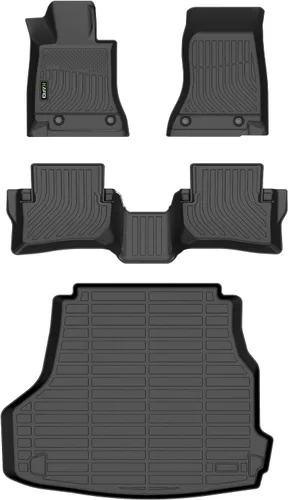 Vista 92 de HAFIDI® - Tapetes para auto con almacenamiento debajo del asiento, para todo clima, antideslizantes, de elastómero termoplástico, para la primera