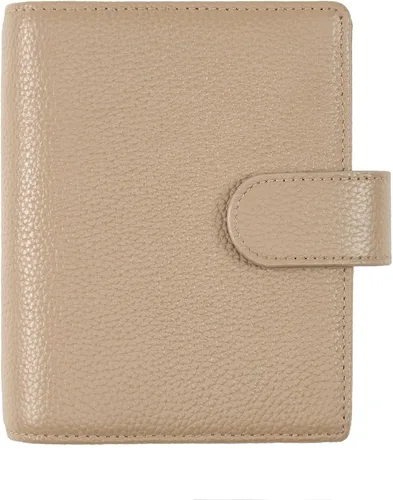 Vista 21 de A5 Funda de cuero para planificador de Hobonichi Cousin, Stalogy, Midori, Leuchtturm1917, y más - con presilla para bolígrafo, ranuras para Negro