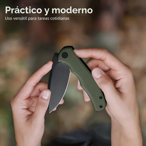 Vista 3 de CIVIVI Mini Praxis - Cuchillo de bolsillo plegable, hoja de acero D2 de 2.98 pulgadas, mango G10, pequeño cuchillo EDC con clip de bolsillo